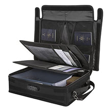 Load image into Gallery viewer, FLYPAL Fireproof Document Organizer Bag with Lock, U.S Patented Fully Enclosed Flap Design, 3-Layer File Storage Box with Dividers, Waterproof File Holder, Fire Proof Container and Case,17.5 x 13 x 5”