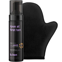 Load image into Gallery viewer, b.tan Dark Self Tanner Kit | Love at First Tan Bundle - Dark Loving Tan Foam with Self Tanning Mitt Applicator, A Violet Base, Dark 1 Hour Sunless Tanner, No Fake Tan Smell, Orange Tones or Nasties
