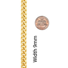 Load image into Gallery viewer, Lifetime Jewelry 9mm Cuban Link Chain Necklace for Men & Women 24k Gold Plated, 24 Inches