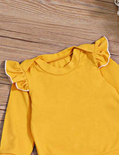 Load image into Gallery viewer, Baby Girls Clothes Long Sleeve Ruffle T-Shirt + Floral Pants + Headband + Hat 4Pcs Outfit Sets 0-3 Months
