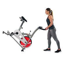 Load image into Gallery viewer, Sunny Health & Fitness Indoor Exercise Stationary Bike with Digital Monitor, 22 LB Chromed Flywheel (Felt Resistance)