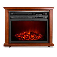 Load image into Gallery viewer, Electric Fireplace Heater with Remote - 1500W Infrared Heater with 3D Flames Effect, 800 Sq Ft Coverage, Space Heater with Thermostat, Fast Heating, No Noise, Safety Protection, Brightness Adjustable