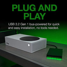 Load image into Gallery viewer, Seagate Game Drive for Xbox 2TB External Hard Drive Portable HDD - USB 3.2 Gen 1, Black with Built-in Green LED bar, Xbox Certified, 3 Year Rescue Services (STKX2000400)