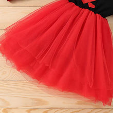 Load image into Gallery viewer, GUMEMO Kids Toddler Baby Girls Valentine's Day Dress Outfit Long Sleeve Princess Party Tutu Skirt Dress Playwear Clothes (4-5 Years, Black+Red)