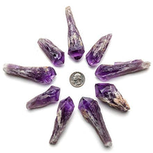 Load image into Gallery viewer, KALIFANO Cathedral Amethyst Point Bundle with Healing & Calming Effects - High Energy Reiki Bulk Gemstones Elestial Used for Stability and Peace (Information Card Included)