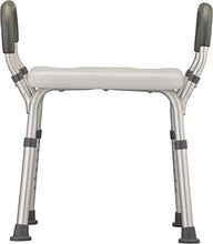 Load image into Gallery viewer, NOVA Medical Products Shower and Bath Chair with Arms, Quick & Easy Tools Free Assembly, Lightweight and Seat Height Adjustable, Great for Travel, White