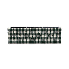 Load image into Gallery viewer, HomePop Upholstered Button Tufted Decorative Bench with Metal Base, Black and White Plaid