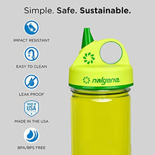 Load image into Gallery viewer, Nalgene Kids Grip-N-Gulp Water Bottles, Leak Proof Sippy Cup, Durable, BPA and BPS Free, Dishwasher Safe, Reusable and Sustainable, 12 Ounces