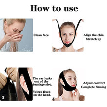 Load image into Gallery viewer, WIDVIH Silicone Double Chin Reducer,V Line Mask Facial Slimming Strap,Chin Up Mask Face Lifting Belt,Reusable Men And Women V Shaped Face And Neck Silicone Lifting Bandage To Tighten The Skin(Black)