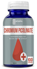 Load image into Gallery viewer, Ahana Nutrition Chromium Picolinate Supplement - Maintains Blood Sugar Levels & Aids Healthy Weight Loss (100 Capsules)