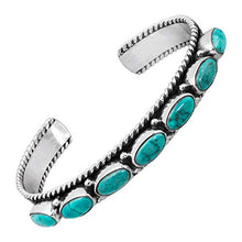 Load image into Gallery viewer, Silpada 'Wythe' Natural Turquoise Cuff Bracelet in Sterling Silver