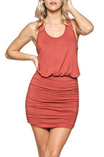 Load image into Gallery viewer, LaClef Women's Mini Sexy Bodycon Tank Dress, Brick, M