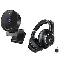 Load image into Gallery viewer, Bluetooth Headset with Microphone & 1080P Webcam with Privacy Cover, ENC Noise Cancelling Headphones with 4 Mics,Computer Camera equips with Low-Light Correction