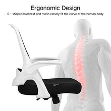 Load image into Gallery viewer, Hbada Office Task Desk Chair Swivel Home Comfort Chairs with Flip-up Arms and Adjustable Height, White