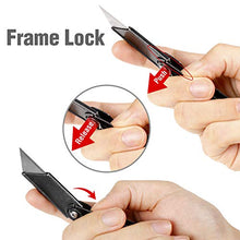Load image into Gallery viewer, MOSSY OAK 2-pack Folding Pocket Utility Knife Set, Quick Change Blade, Frame Lock, EDC Box Cutter with Belt Clip, Stone Washed