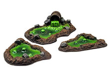 Load image into Gallery viewer, War World Gaming Industry of War 3 x Toxic Waste Cess Pits – 28mm Wargaming Terrain Model Diorama Scenery Sci-Fi Battle Tabletop Warfare Destroyed Wargame