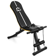 Load image into Gallery viewer, Yueetc Workout Bench, Heavy Duty Stands 400LBS Weight Bench Adjustable Double Enhanced Backrest/Seat for Home Gym Strength Dumbbell Training Utility Bench Full Body Workout Press Bench - Black