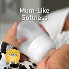 Load image into Gallery viewer, Nanobebe Flexy Silicone Baby Bottles, Anti-Colic, Natural Feel, Non-Collapsing Nipple, Non-Tip Stable Base, Easy to Clean - 3-Pack, Teal, 9 oz