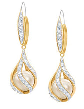 Load image into Gallery viewer, Love’s Embrace Pearl and Diamond Earrings – Freshwater Pearl – Genuine Diamonds #1638-004