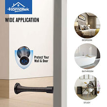 Load image into Gallery viewer, HOMOTEK 12 Pack Oil Rubbed Bronze Spring Door Stops,3-1/4” Heavy Duty Door Stop - Flexible Spring Door Stopper with Low Mounted Black Rubber Bumper Tips