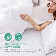 Load image into Gallery viewer, Sable Queen Size Electric Heated Mattress Pad, Safe Low Voltage Technology & Oeko-Tex 100 Standard, 10 Temperature Settings, FDA Registered Hypoallergenic Soft Plush, White