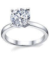 Load image into Gallery viewer, 2 Carat Round Brilliant Cubic Zirconia CZ Sterling Silver 925 Wedding Engagement Ring Size 7