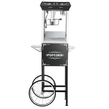 Load image into Gallery viewer, 6127 Great Northern Popcorn Black GNP-800 All-Star Popcorn Popper Machine & Cart, 8oz