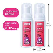 Load image into Gallery viewer, NOHOO Kids Foam Toothpaste with Fruit Flavor, Fluoride Free Natural Formul, Foam Toothpaste for Electric Toothbrush (Strawberry+Orange+Peach+Cantaloupe)