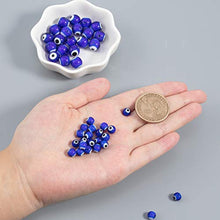 Load image into Gallery viewer, PH PandaHall 390 Pieces Blue Evil Eye Glass Beads Assorted Size Lampwork Round Beads for Jewelry Making - 4mm/6mm/8mm/10mm