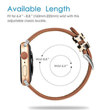 Load image into Gallery viewer, Fintie Bands Compatible with Apple Watch 45mm 44mm 42mm Series 7 6 5 4 3 2 1 and iWatch SE, Genuine Leather Band Replacement Accessories Strap Wristband, Classic Leopard