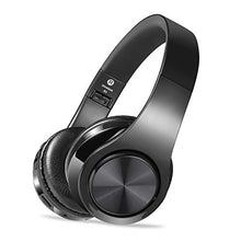 Load image into Gallery viewer, Wireless Headset with Mic, Foldable Bluetooth Headphone with 3.5mm Audio Jack, Built-in Noise Cancelling Microphone, Support for Plug-in Card, for PC, Phone(Black)