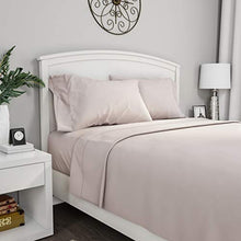 Load image into Gallery viewer, Lavish Home Brushed Microfiber Set-3 Piece Bed Linens-Fitted & Flat Sheets, Plus A Pillowcase-Wrinkle, Stain & Fade Resistant (Twin, Beige), Bone