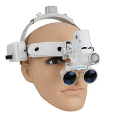 Load image into Gallery viewer, Dental Binocular Loupes Glasses Head Band Magnifier with LED Light 3.5X-420 Optical