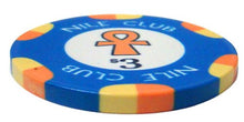Load image into Gallery viewer, Brybelly Nile Club Casino Grade Ceramic 10-Gram Poker Chip – Pack of 50 ($3)