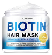 Load image into Gallery viewer, Biotin & Collagen Hair Mask with Argan Oil - Keratin Conditioner Natural Hair Growth - Deep Care & Repair for Dry, Damaged, Color Treated, Wavy & Curly Hair - Hair & Scalp Treatment for Women - 10 Oz