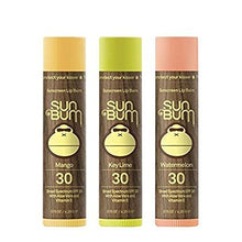 Load image into Gallery viewer, Sun Bum SPF30 Lip Balm Mango, Lime, Watermelon 3-Pack