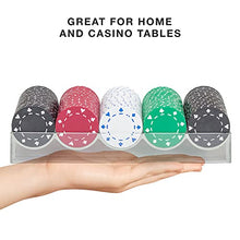 Load image into Gallery viewer, Brybelly Clear Acrylic Poker Chip Tray | for Standard Size Chips & Clay Chips | Each Tray Holds 100 Chips | 10 Trays - No Lids