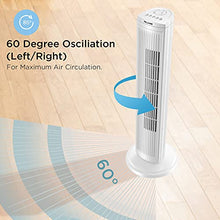 Load image into Gallery viewer, PELONIS 30 Inch Oscillating Tower Fan with 3 Speed Settings and Auto-off Timer, Standing Fan PFT28A2BWW, White