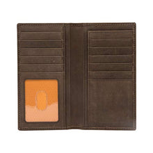 Load image into Gallery viewer, Timberland PRO Men's Leather Long Bifold Rodeo Wallet with RFID, Dark Brown, One Size