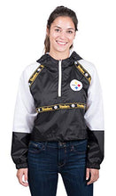 Load image into Gallery viewer, Ultra Game NFL Pittsburgh Steelers Womens Quarter Zip Hoodie Windbreaker Play Action Jacket, Team Color, X-Large