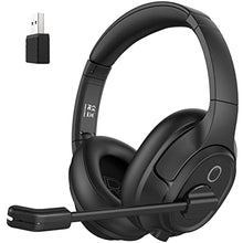 Load image into Gallery viewer, EKSA Bluetooth Headsets with Microphone & USB Dongle, 30 Hours Talk Time & 33ft Range, AI Environmental Noise Cancelling Mic, Over-Ear Wireless Headphone for PC/Laptop/Computer/Home/Work/Office/Zoom