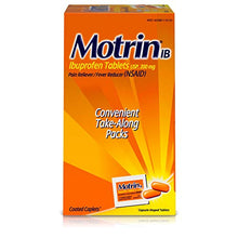 Load image into Gallery viewer, Motrin IB, Ibuprofen 200mg Tablets for Fever, Aches & Pain Relief, 50 Travel Packs of 2, 100 ct