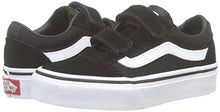 Load image into Gallery viewer, Vans Women's WM Ward Sneaker, Black Suede Canvas Black White Iju, 6