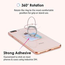 Load image into Gallery viewer, Velvet Caviar Cell Phone Ring Holder - Finger Ring & Stand - Improves Phone Grip Compatible with iPhone, Galaxy and Most Cases (Except Silicone/Leather) - Blue Opal Marble