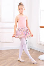 Load image into Gallery viewer, Move Dance Leotard for Girls Pink Ballet Dress Spaghetti Strap Gymnastics Outfit Tutu Skirt for Toddler 7-8T