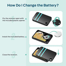 Load image into Gallery viewer, Key Finder, Esky 80dB RF Item Locator with 100ft Working Range, Wireless Wallet Tracker with 1 Transmitter and 6 Receivers for Finding Key, Remote, Pet and Wallet, Batteries Included-Black