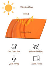 Load image into Gallery viewer, Men's Sun Shirts UPF 50 Clothing Lightweight Long Sleeve Crew Neck Plain Casual Swim Fishing Rash Guard Summer Tee Hoodie T-Shirts Orange Size L