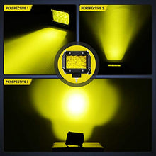 Load image into Gallery viewer, Nilight - 18031S-B Amber 2PCS 4Inch 36W Triple Row Spot LED Light Bar 3600LM Driving Lights Fog Light Led Off Road Lights for Trucks Jeep UTV ATV Marine Boat,2 Years Warranty