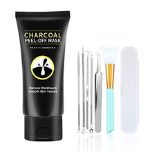 Load image into Gallery viewer, Blackhead Remover, Blackhead Peel Off Face Mask, Ms.Yilia 7-in-1 Bamboo Charcoal Face Masks for Women & Men with Acne Needle Set - New Type of Bamboo Charcoal, 100% Natural & Organic Ingredients