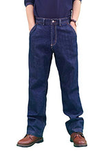 Load image into Gallery viewer, TICOMELA FR Jeans for Men Flame Resistant Pants NFPA2112 11.5oz 100% Cotton Dark Blue Denim Fire Retardant Jeans